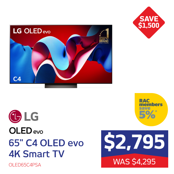 LG 65" C4 OLED evo 4K Smart TV