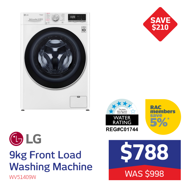 LG 9kg Front Load Washing Machine