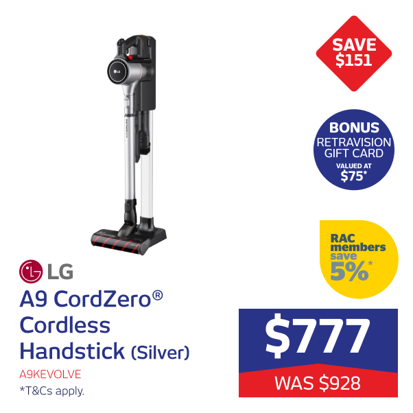 LG A9 CordZero Cordless Handstick Vacuum Silver