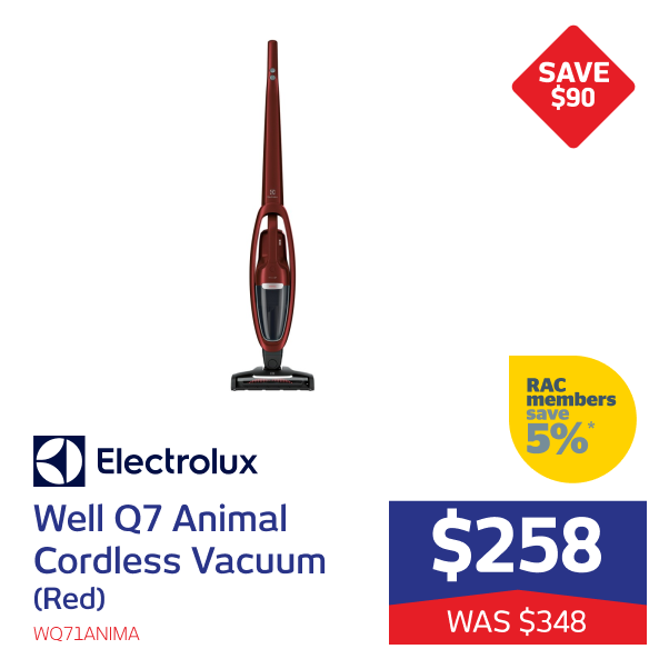 Electrolux Well Q7 Animal Cordless Vacuum Red