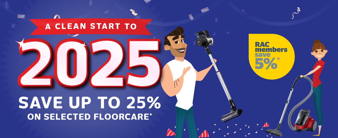 Save up to 25% on selected floorcare