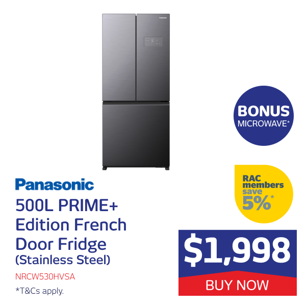 Panasonic 500L PRIME+ Edition French Door Fridge