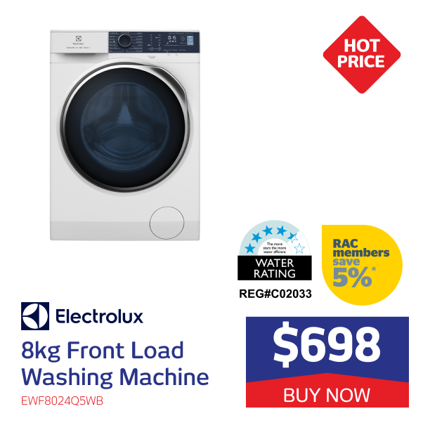 Electrolux 8kg Front Load Washing Machine