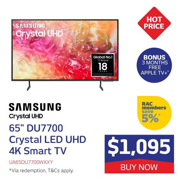 Samsung 65" DU7700 Crystal LED UHD 4K Smart TV