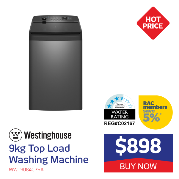 Westinghouse 9kg Top Load Washing Machine