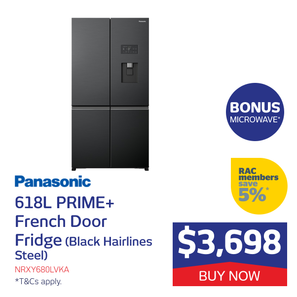 Panasonic 618L PRIME+ French Door Fridge