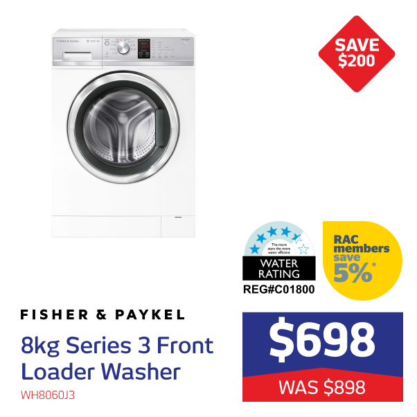 Fisher & Paykel 8kg Front Load Washer