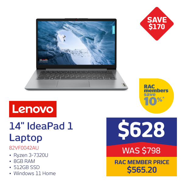 Lenovo 14" IdeaPad 1 Laptop