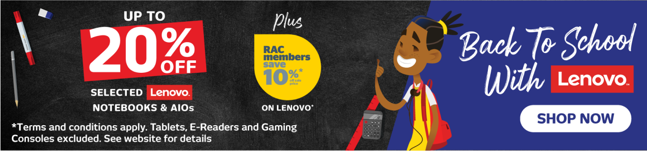 Up to 20% Off Selected Lenovo Notebooks & AIOs