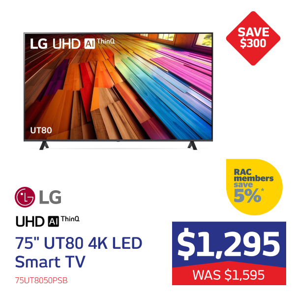 LG 75" UT80 LED TV