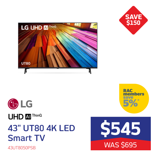 LG 43" UT80 LED TV