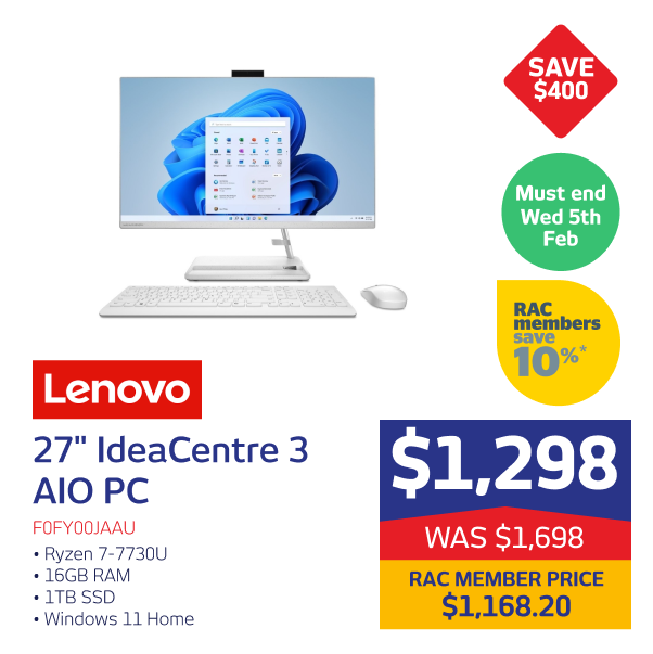 Lenovo 27" IdeaCentre 3 AIO PC