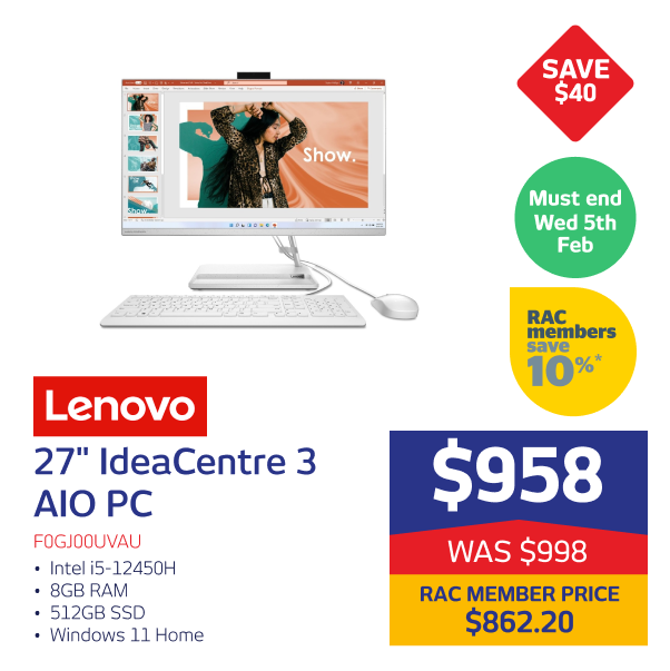 Lenovo 27" IdeaCentre 3 AIO PC