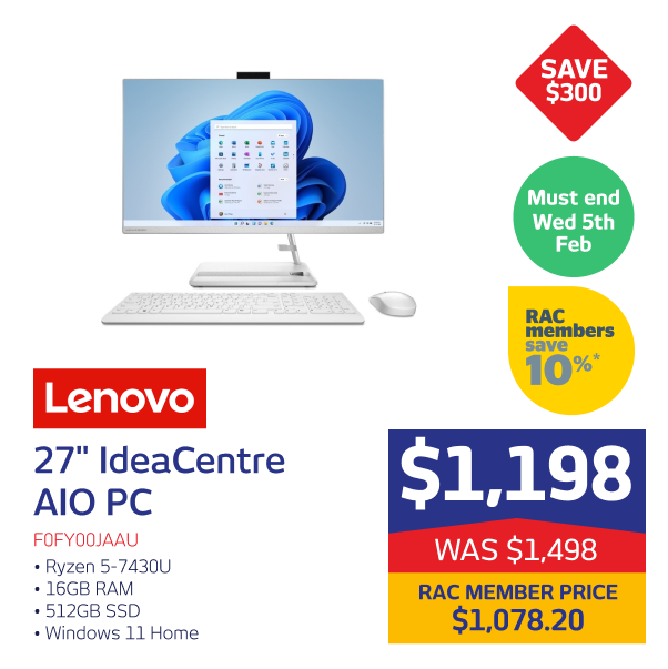 Lenovo 27" IdeaCentre AIO PC