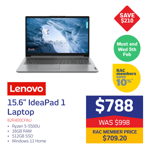 Lenovo 15.6" IdeaPad 1 Laptop