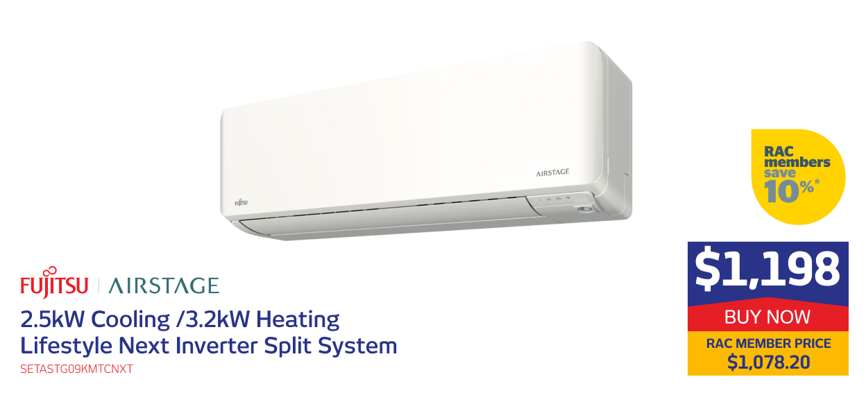 2.5kW Cooling /3.2kW Heating Lifestyle Next Inverter Split System