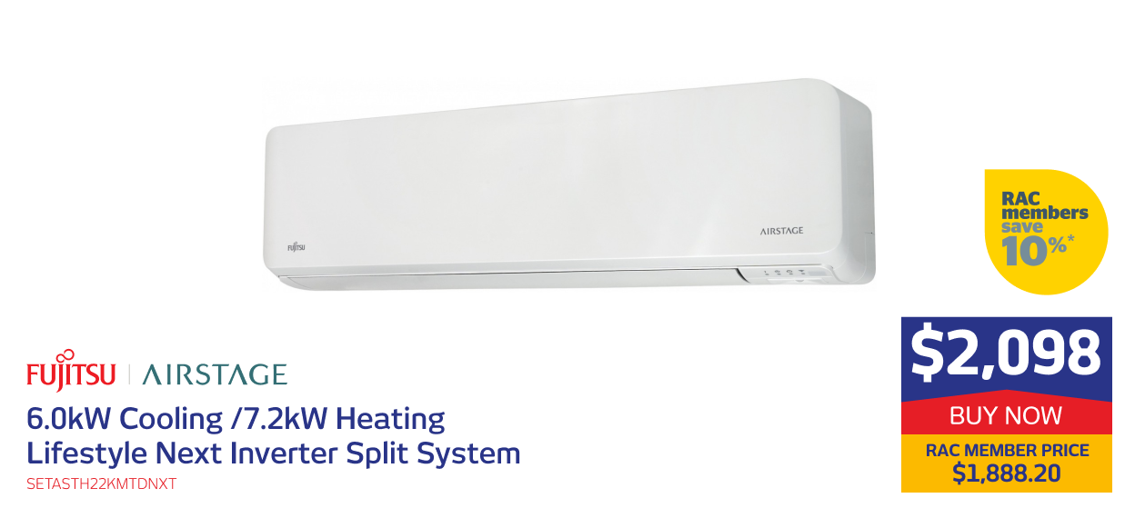 6.0kW Cooling /7.2kW Heating Lifestyle Next Inverter Split System