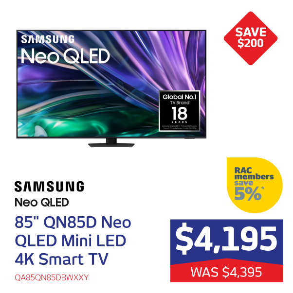 Samsung 85" QN85D Neo QLED Mini LED 4K Smart TV 