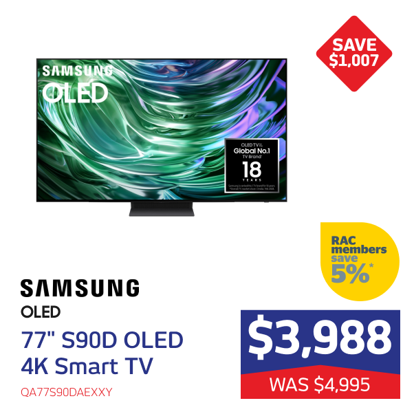 Samsung 77" S90D OLED 4K Smart TV [2024]