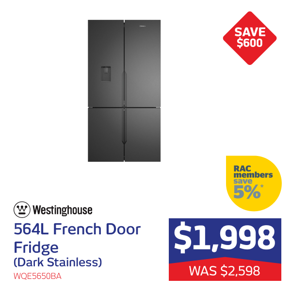 564L French Door Fridge (Dark Stainless)