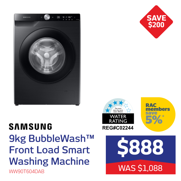 9kg BubbleWash™ Front Load Smart Washing Machine