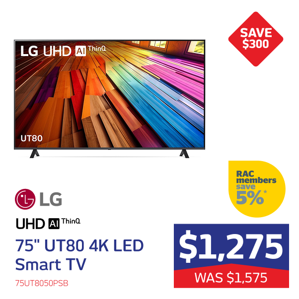 LG 75" UT80 4K LED Smart TV [2024]