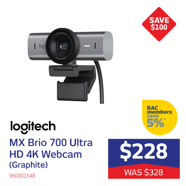 Logitech MX Brio 700 Ultra HD 4K Webcam