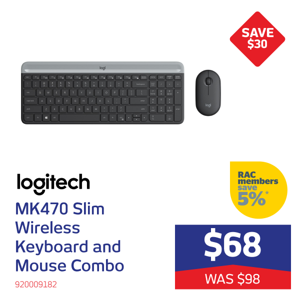 Logitech MK470 Slim Wireless Keyboard and Mouse Combo