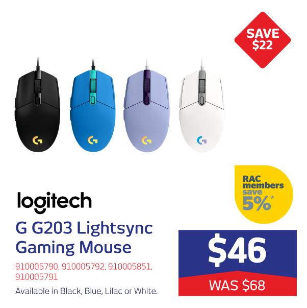 Logitech G G203 Lightsync Gaming Mouse