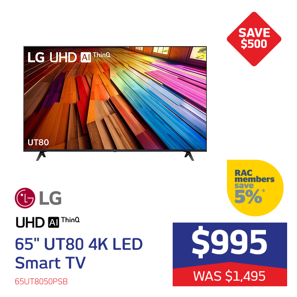 65" UT80 4K LED Smart TV [2024]