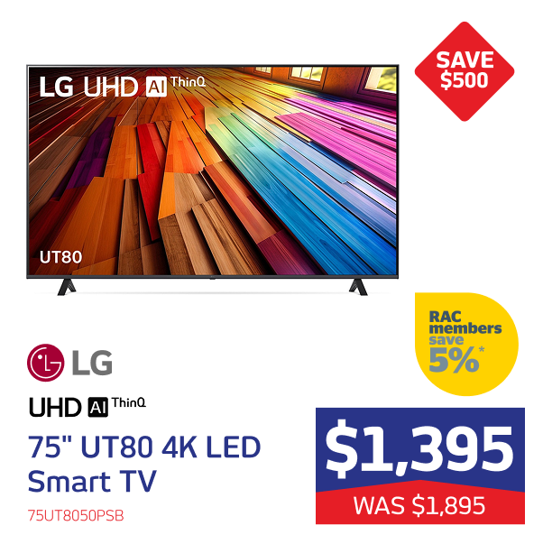 75" UT80 4K LED Smart TV [2024]