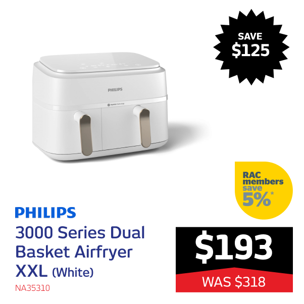 3000 Series Dual Basket Airfryer XXL (White)
