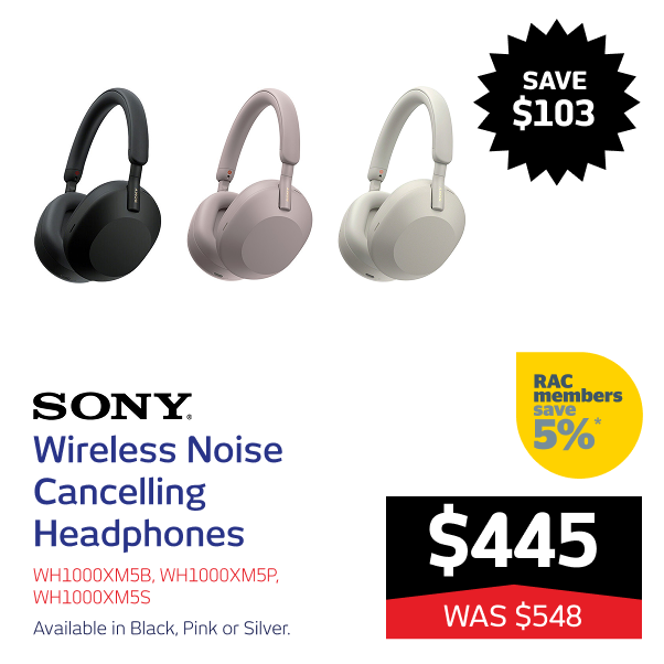 Wireless Noise Cancelling Headphones (Black)