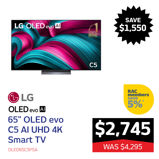 65" C5 OLED evo AI UHD 4K Smart TV