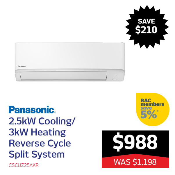 2.5kW/3kW Reverse Cycle Split System