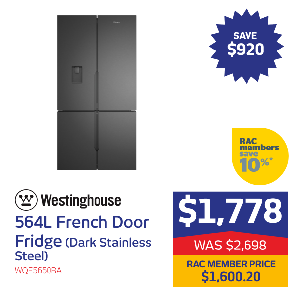 564L French Door Fridge (Dark Stainless)