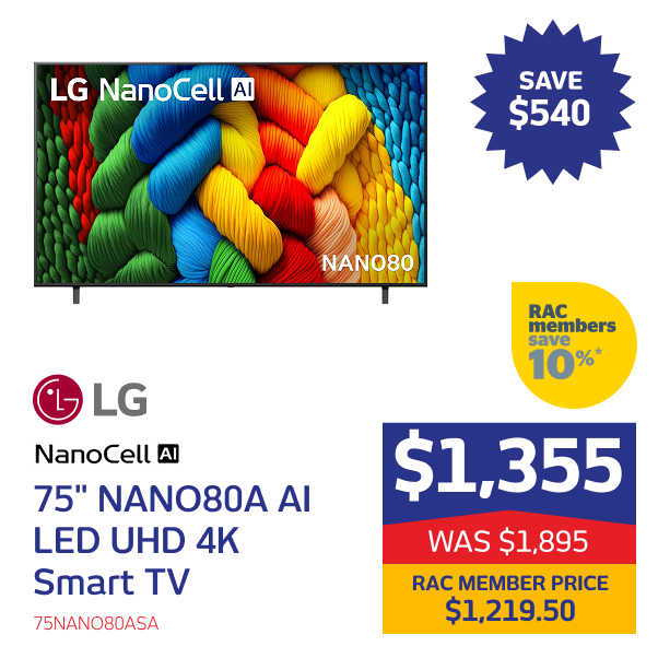75" NANO80A AI LED UHD 4K Smart TV