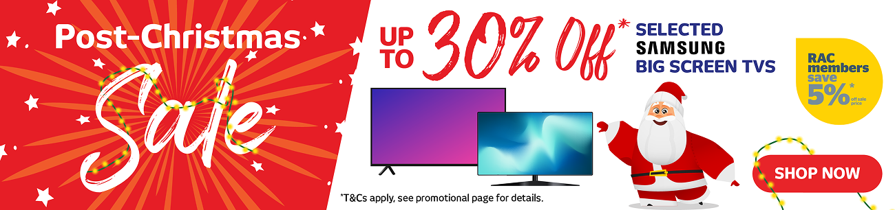 Up to 30% off selected Samsung Big Screen TVs