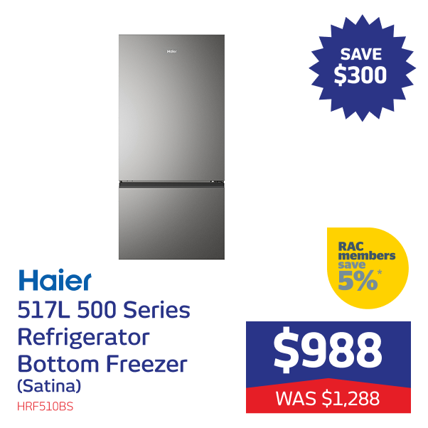 517L 500 Series Refrigerator Bottom Freezer (Satina)