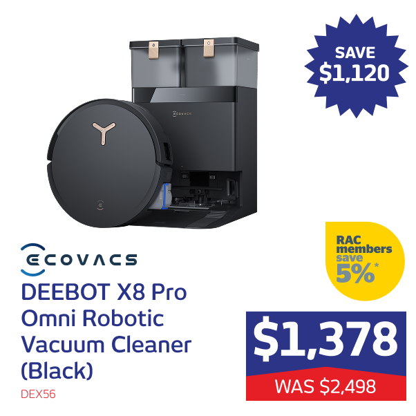 DEEBOT X8 Pro Omni Robotic Vacuum Cleaner (Black)