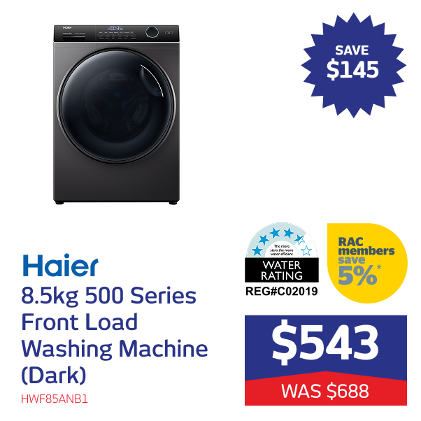 8.5kg 500 Series Front Load Washing Machine (Dark)