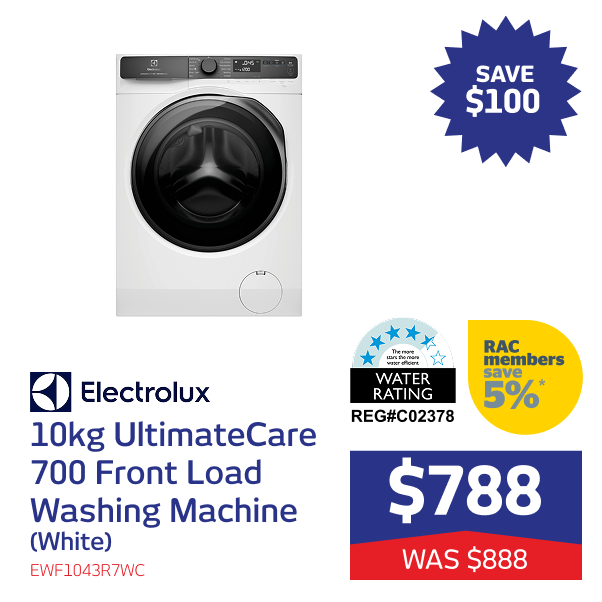 10kg UltimateCare 700 Front Load Washing Machine (White)