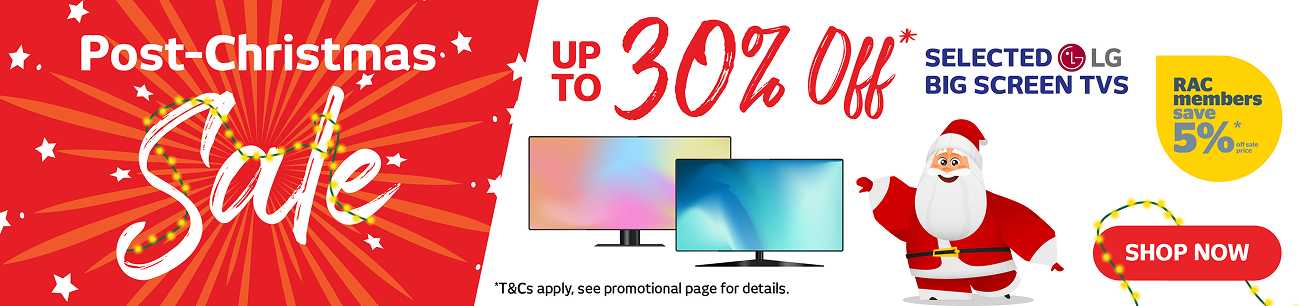 Up To 30% Off Selected LG Big Screen TVs