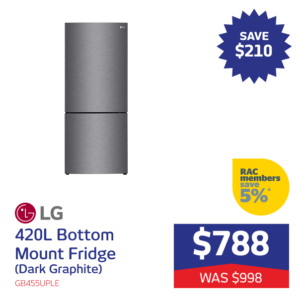 420L Bottom Mount Fridge (Dark Graphite)