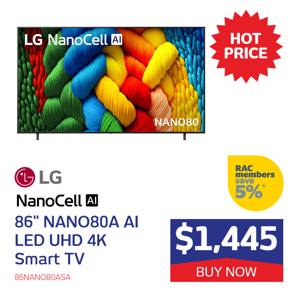 86" NANO80A AI LED UHD 4K Smart TV