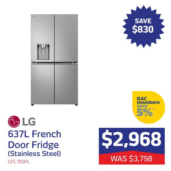 637L French Door Fridge (Stainless Steel)