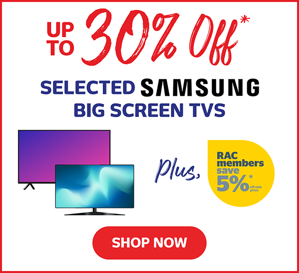Up to 30% Off Selected Samsung Big Screen TVs