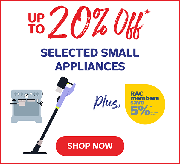 Up To 20% Off* Selected Small Appliances