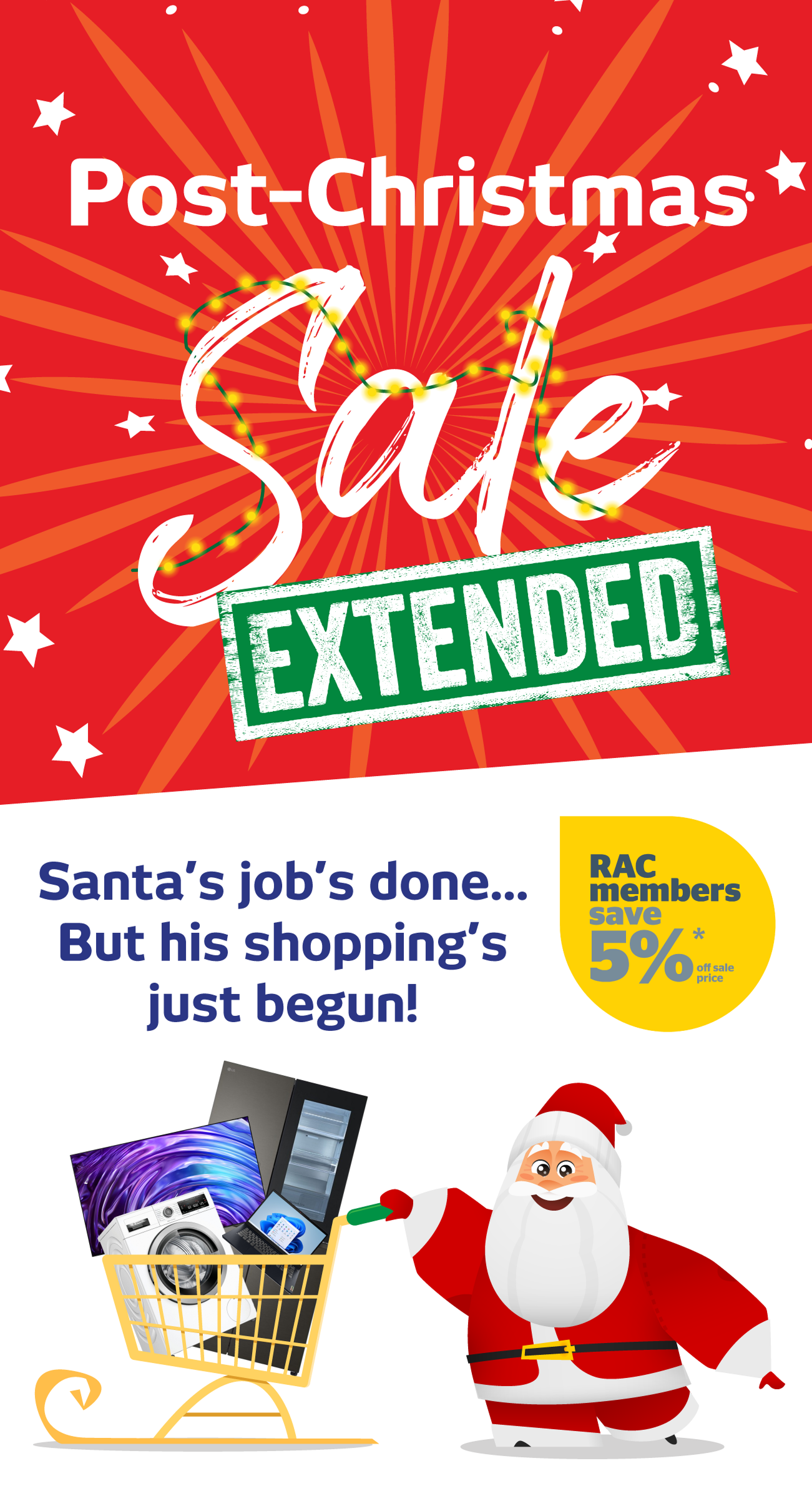 Post Christmas Sale EXTENDED at Retravision!