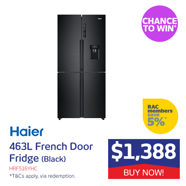 463L French Door Fridge (Black)